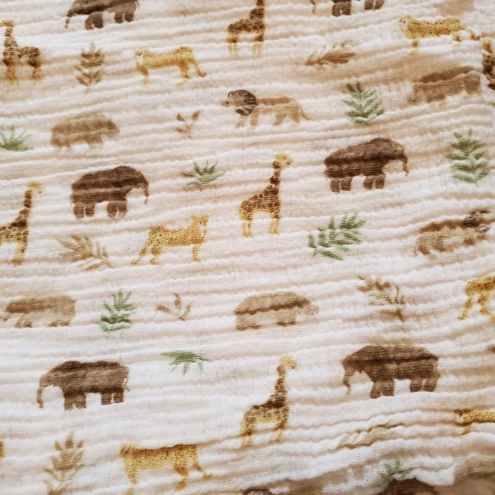 Aden + Anais Muslin Swaddling Blanket Jungle Animal Print Elephant Giraffe